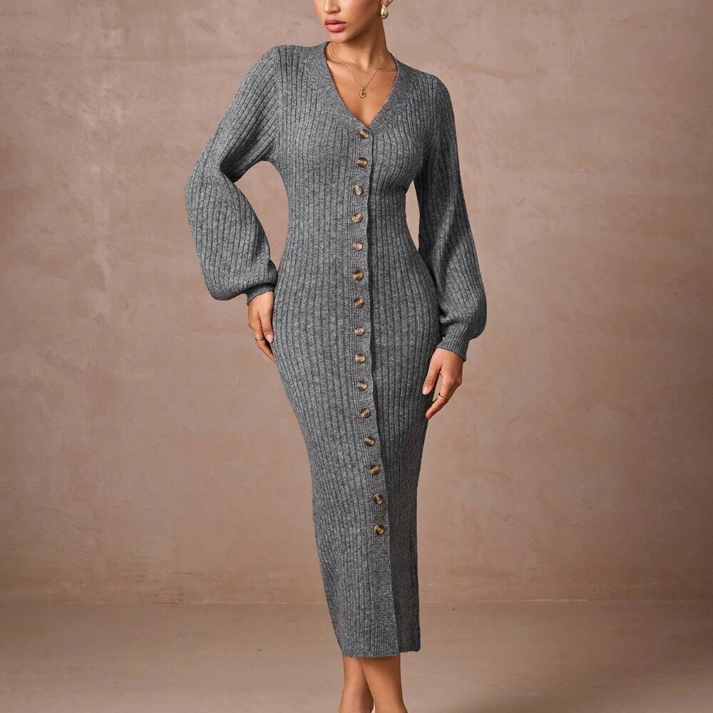 Grey Elegant Women's Est Old Money Coquette Glitter Party Outfit